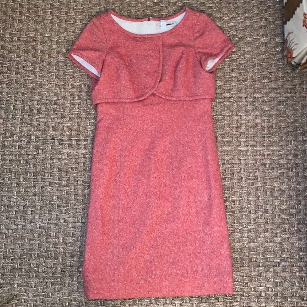 Norman Ambrose orang/wht tweed Dress sz Unknown - Warm